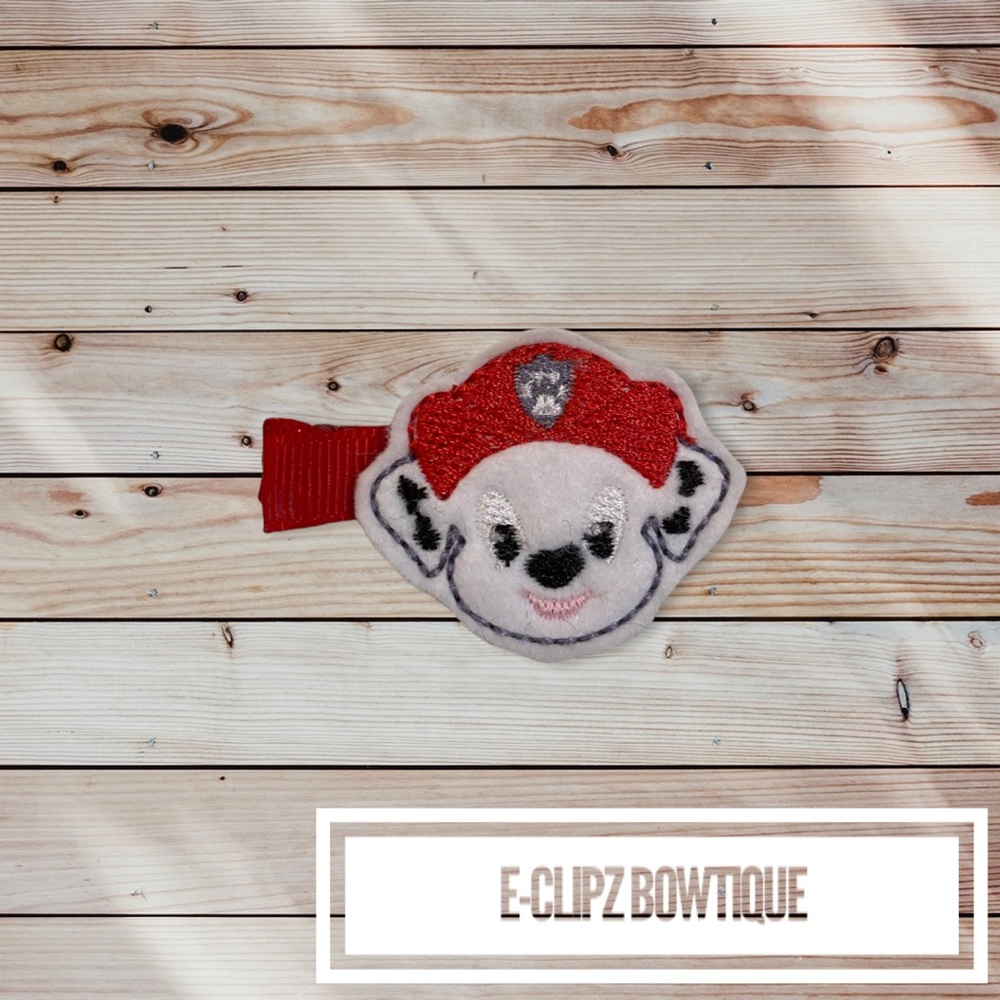 New Paw Patrol Marshall feltie hair clip for babies/toddlers/girls